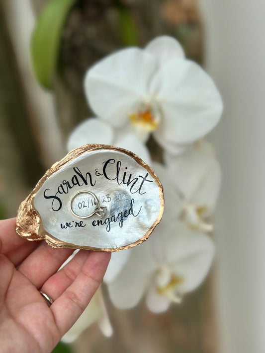 Engagement Announcement Pearl Trinket Dish