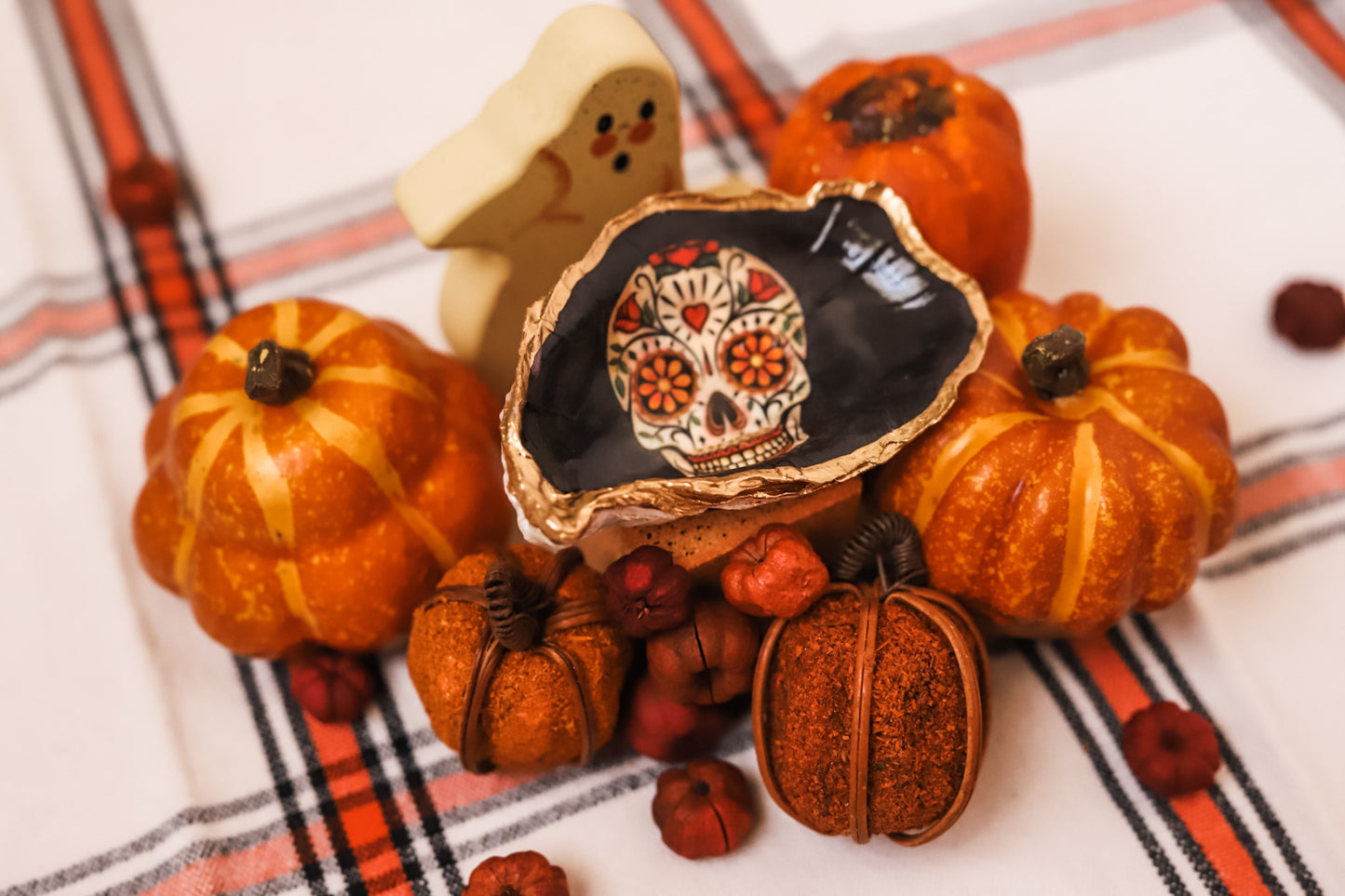 Sugar Skull Trinket Dish - Dark Edition