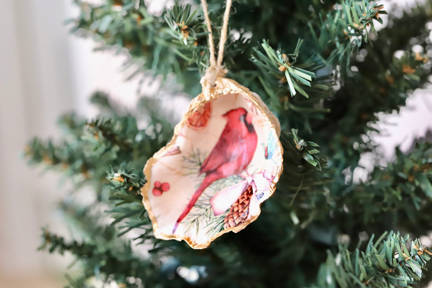 Perching Cardinal Ornament