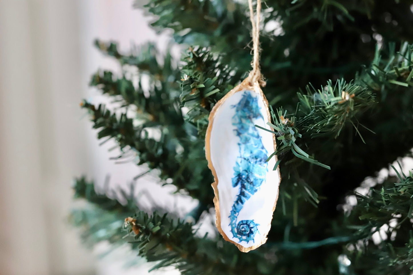 Watercolor Seahorse Ornament