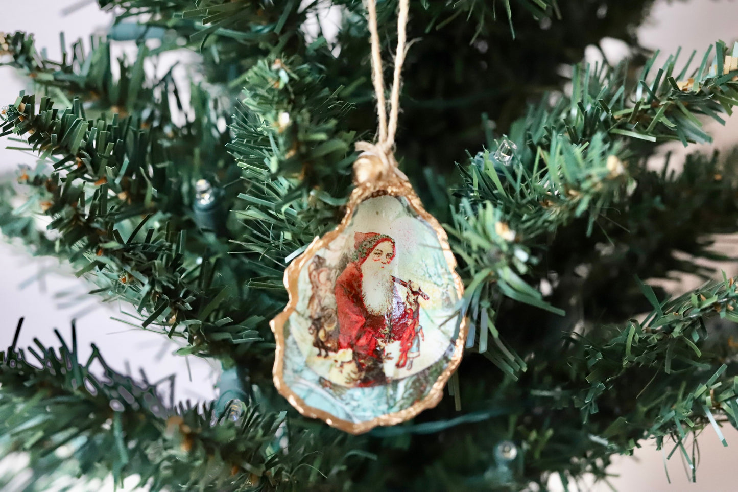 Snow Globe Saint Nick Ornament
