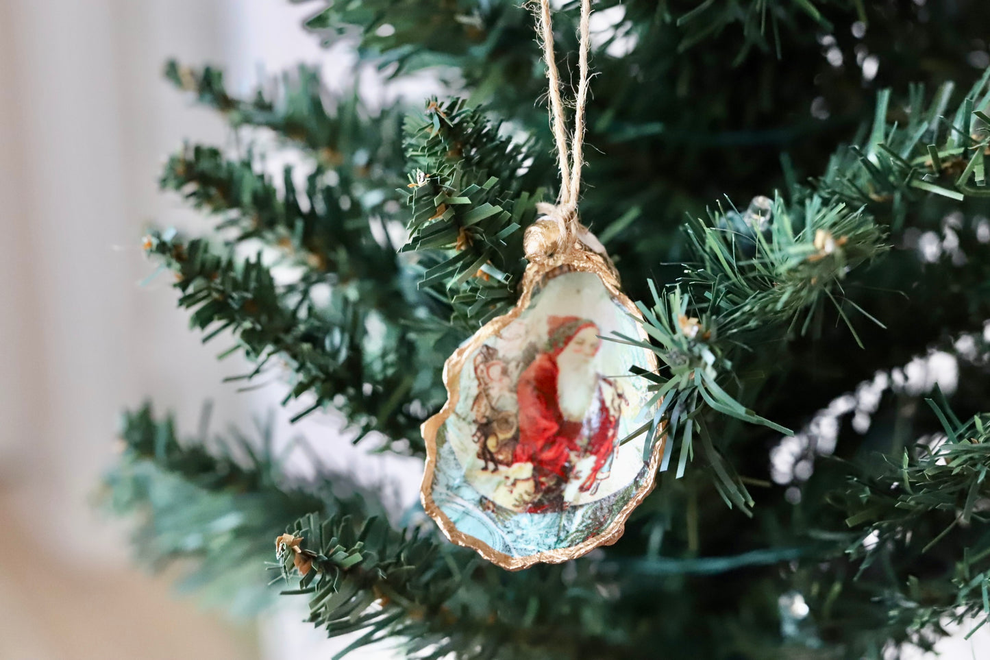 Snow Globe Saint Nick Ornament