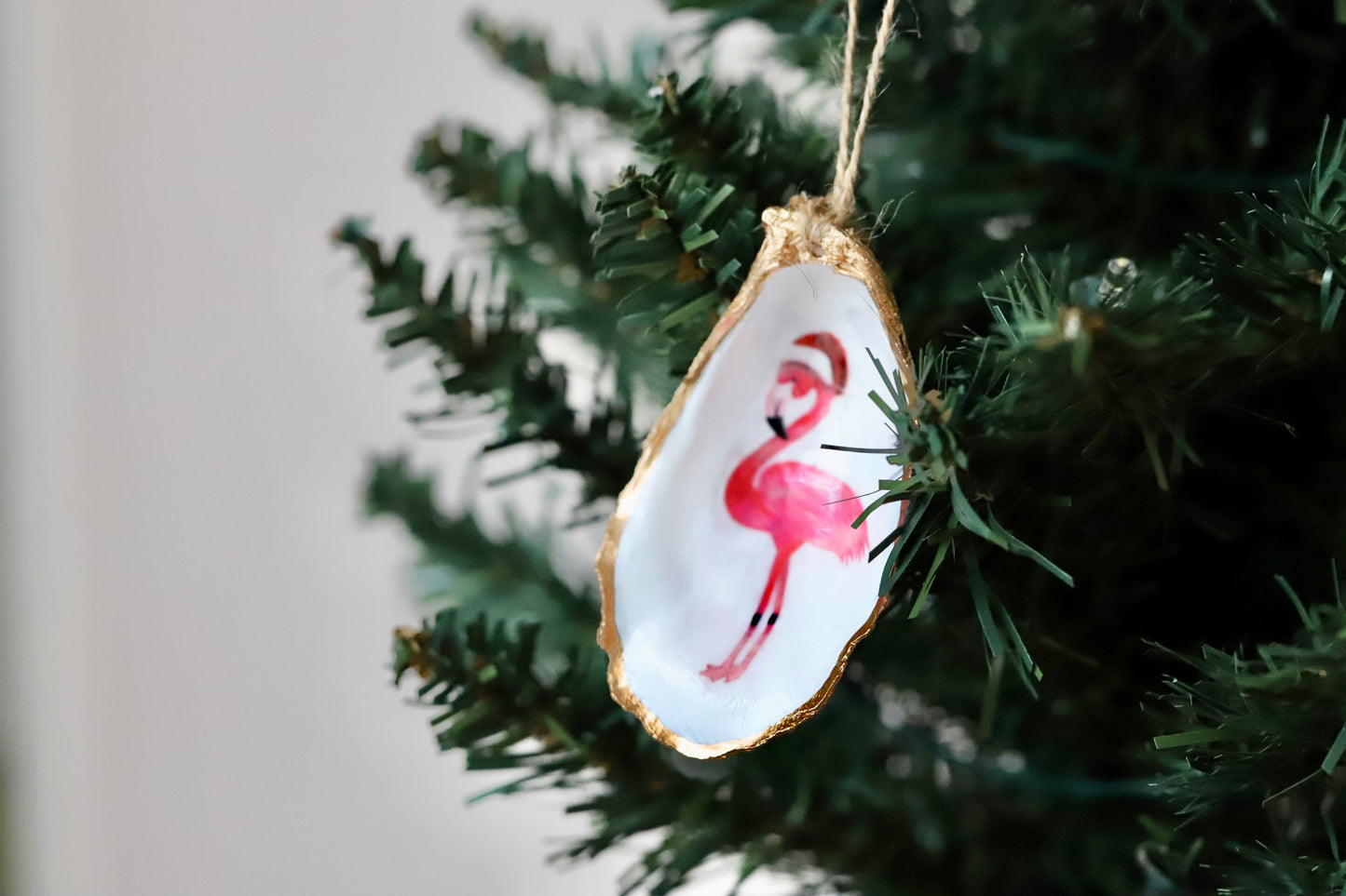 Christmas Flamingo Ornament