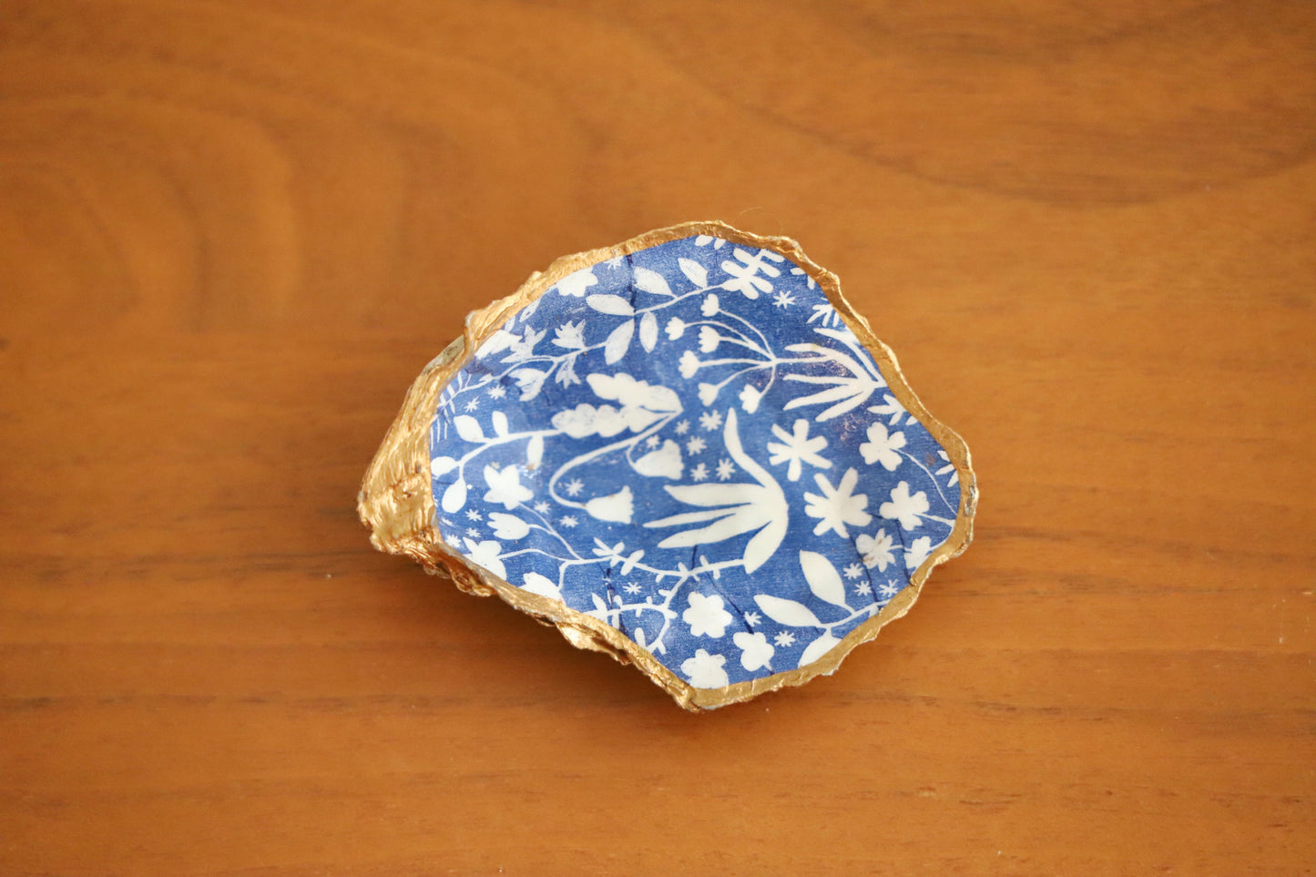 Blue Flower Trinket Dish