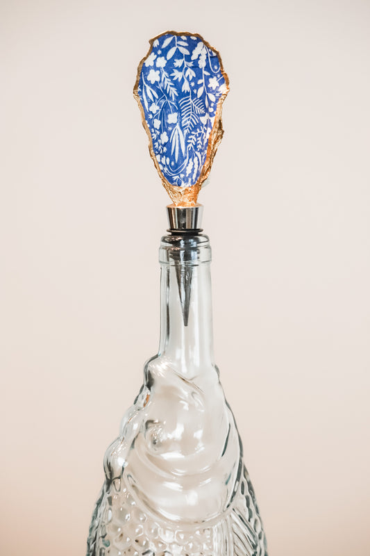 Blue Flower Bottle Stopper