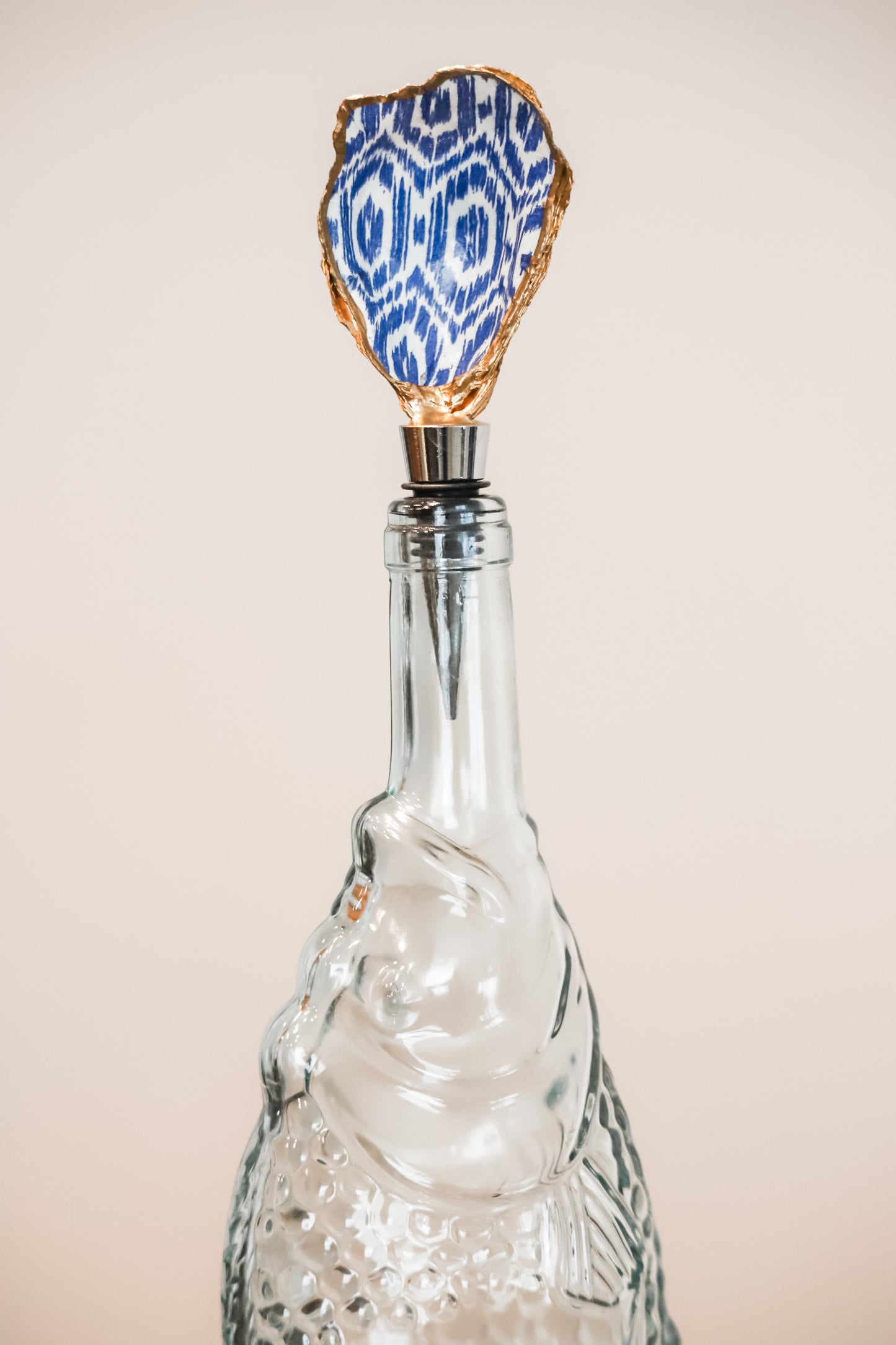 Blue Ikat Bottle Stopper