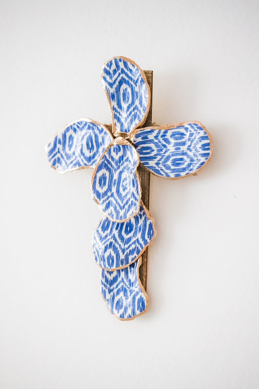 Gilded Ikat Oyster Cross