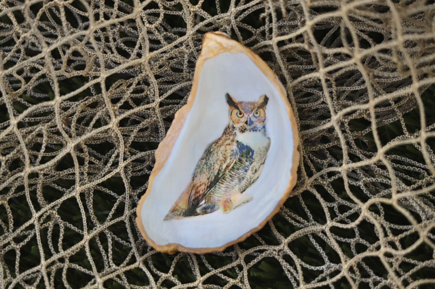 Great Horned Owl Trinket Dish