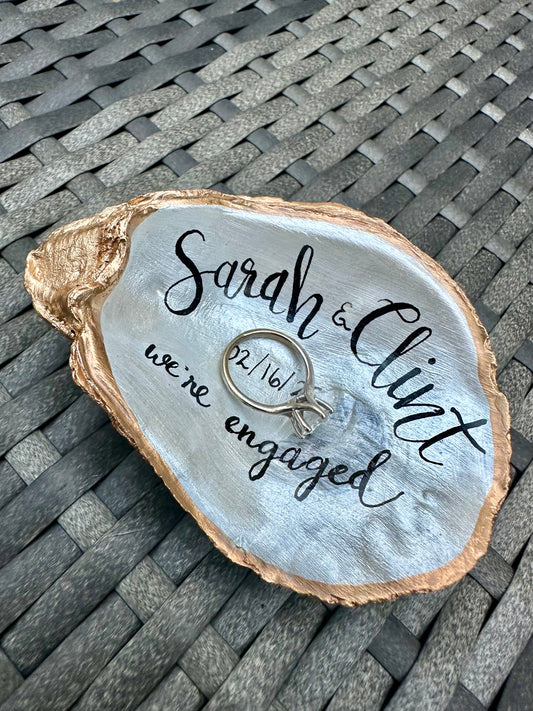 Engagement Announcement Pearl Trinket Dish