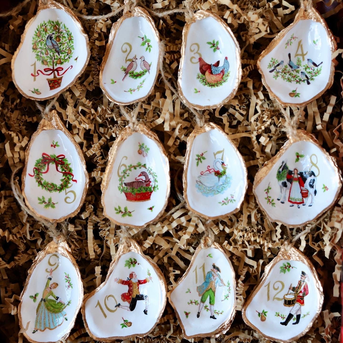 12 Days of Christmas Ornament Set