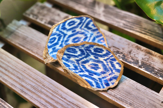 Blue Ikat Trinket Dish