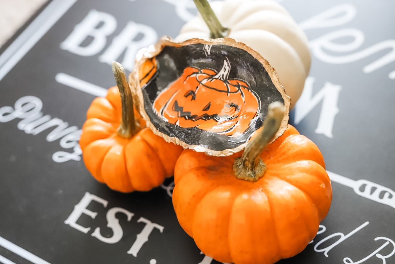 Orange Pumpkin Trinket Dish