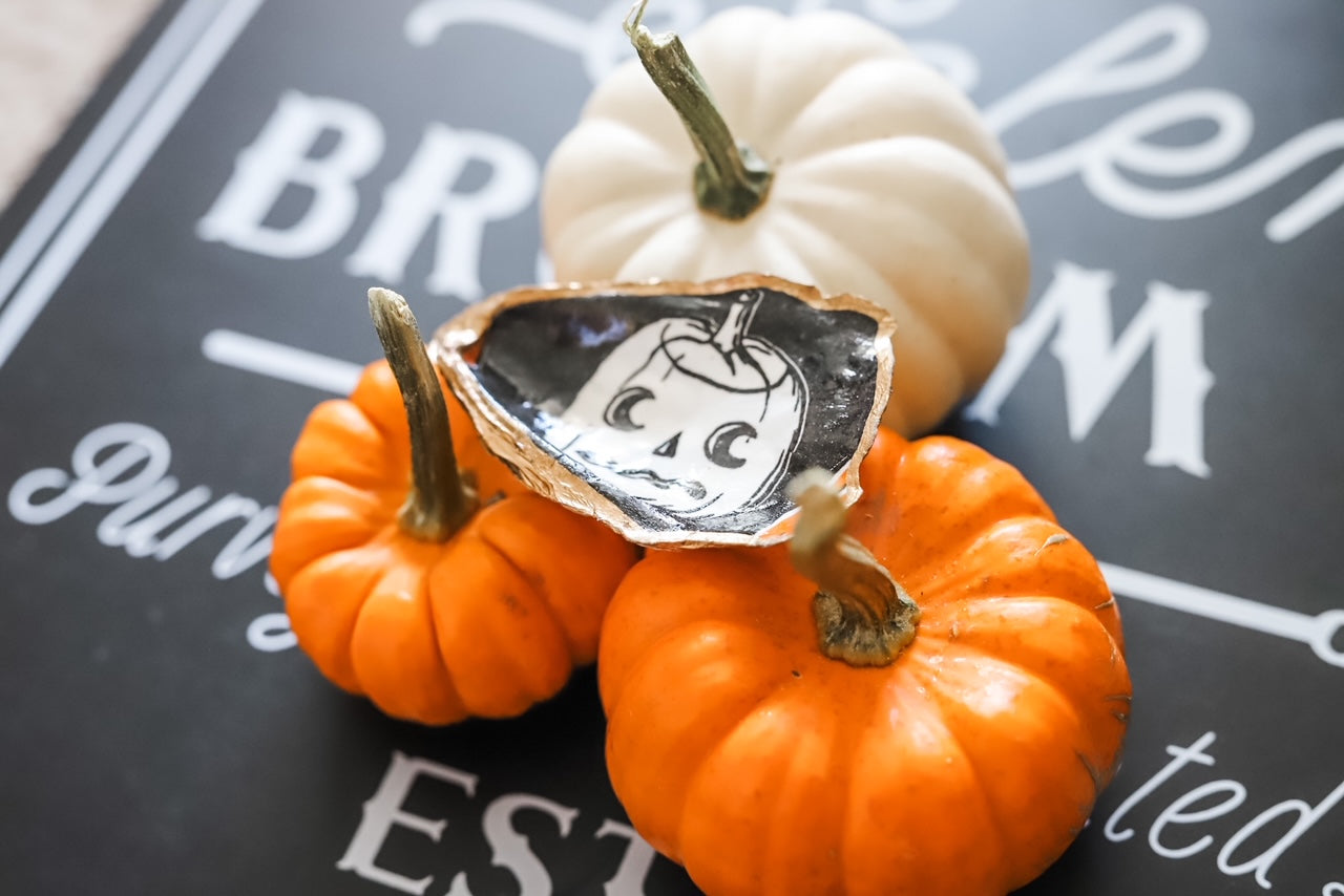 White Pumpkin Trinket Dish