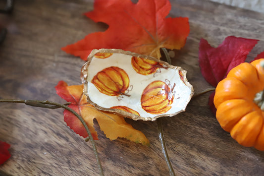 Patterned Pumpkin Trinket Dish