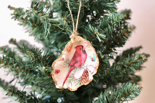 Perching Cardinal Ornament