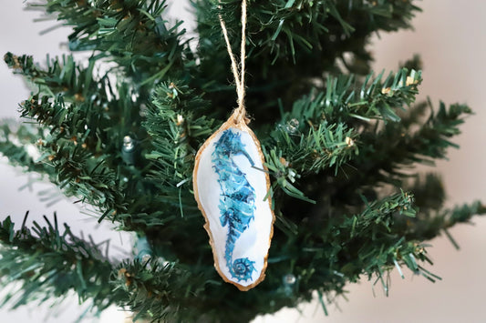 Watercolor Seahorse Ornament