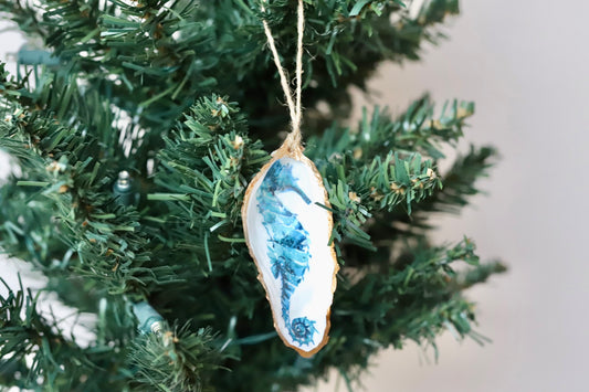 Watercolor Seahorse Ornament