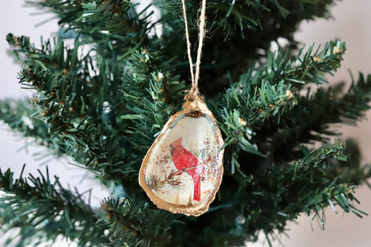 Snow Globe Cardinal Ornament