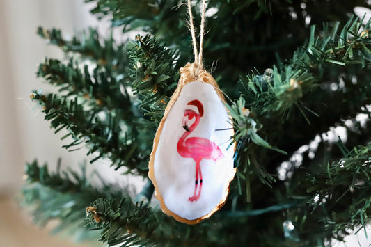 Christmas Flamingo Ornament