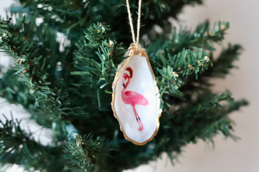 Christmas Flamingo Ornament